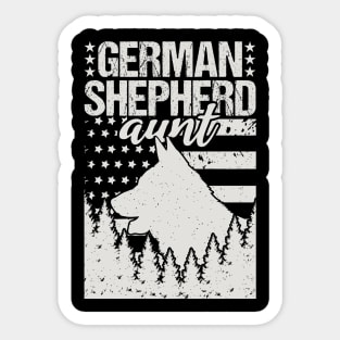 German Shepherd Aunt Birthday Gift Sticker